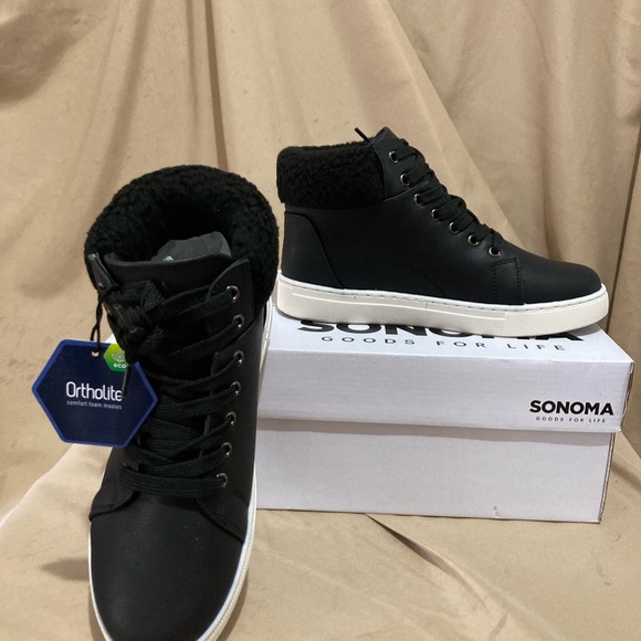 NWT Sonoma Goods For Life® Kinsleyy Women's Faux-Fur High Top Sneakers Size 6 - Picture 4 of 12
